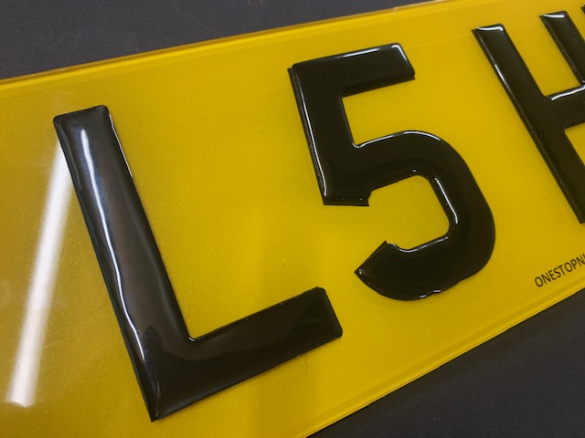 3D Gel Numberplate