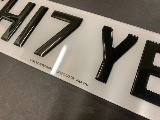 3D Gel Numberplate