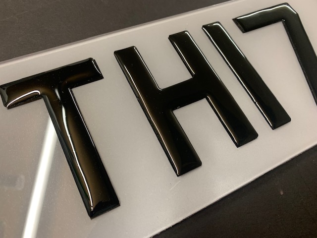 3D Gel Numberplate