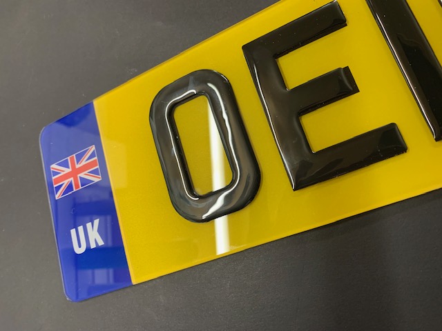 3D Gel Numberplate
