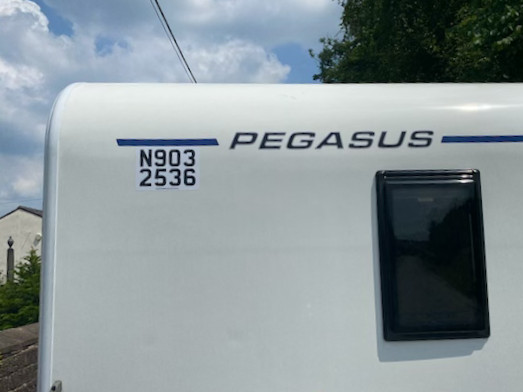 DVLA 8 digit EU travel trailer plate for trailers, horseboxes or caravans.